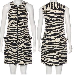Michael kors zebra print silk dress.